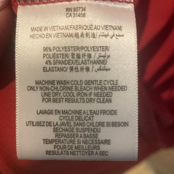 NWT BCBG pink one shoulder dress with pleating details. - Picture 8 of 8